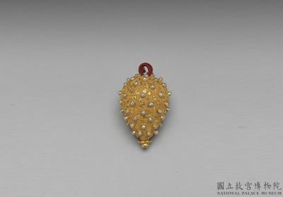 图片[2]-Gold overlay button inlaid with seed pearls, Qing dynasty, 18th-19th c., work of the Muslim regions-China Archive